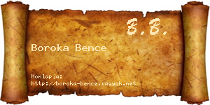 Boroka Bence névjegykártya